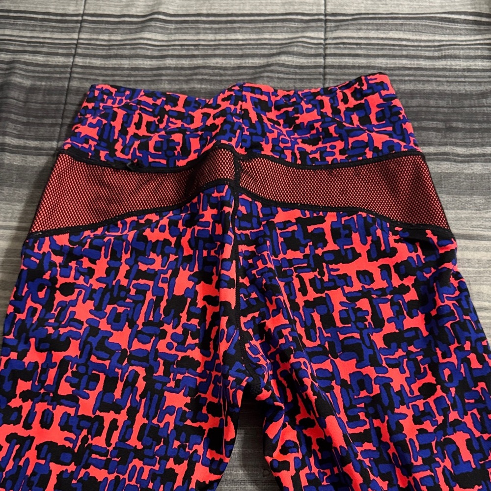 POP Fit pink and Blue Patterned Leggings - Picture 3 of 3
